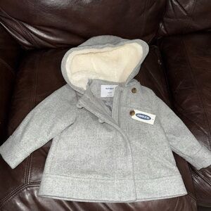 Old Navy Gray Baby Coat with Hood